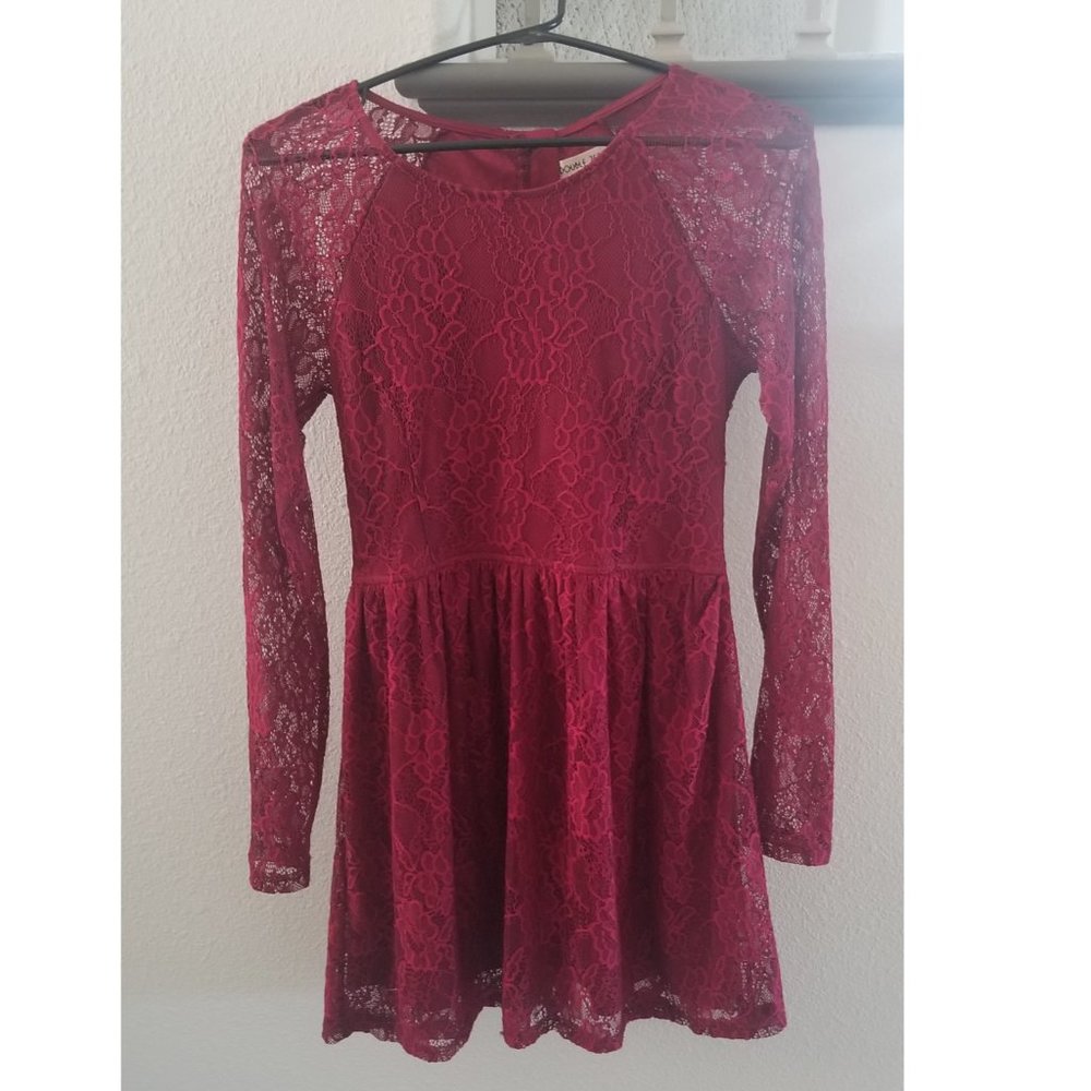 Burgundy Lace Dress